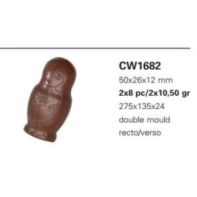 1682 Bonbon forma matrjoska baba 2x10,5gr 50x26x12mm