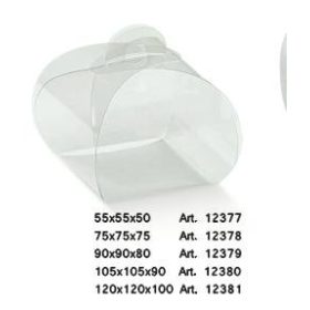 12380 Díszdoboz átlátszó TORTINA 105x105x90mm