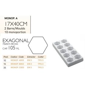 MONOP A003 Desszert forma hexagon 10db/f