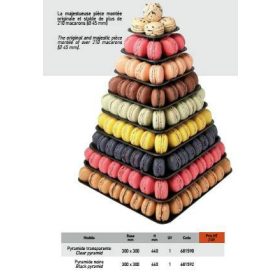 Macaron tartó piramis 9em átl.