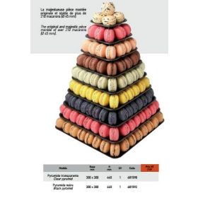 Macaron tartó piramis 9em fek.