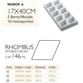 MONOP A006 Desszert forma rombusz 10db/f