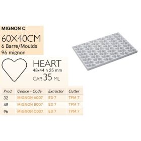 MIGNON C007 Mignon forma szív 96db/f