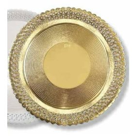 Papírtálca csipkés arany 30 cm 50db/cs