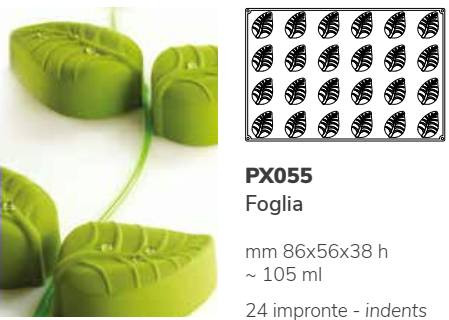 PX055 Szilikon forma 24db/f. 86x56x38mm foglia