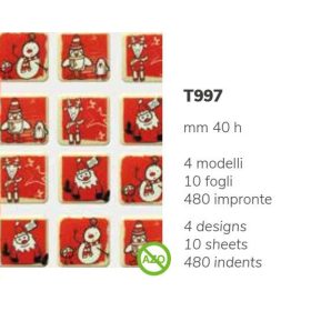 T997 Csokoládé pasztilla 40x40mm 480db/cs