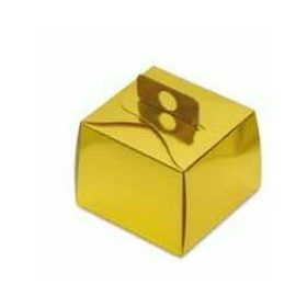 Süteményes doboz 11x11cm 100db/ szöglet arany