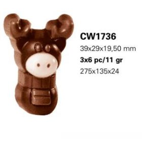 1736 Bonbon forma 18x11gr. szarvas