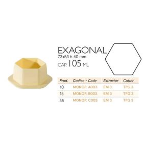 TPG3 Desszert kiszúró hexagon