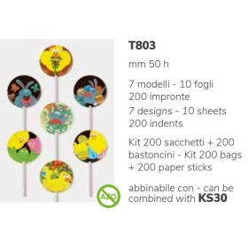 T803 Csokoládé nyalóka húsvét 50mm