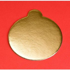 Dekli 8 cm kerek füles arany 200db/cs M 4103