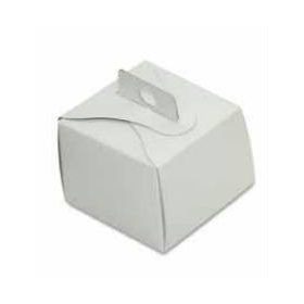Süteményes doboz 11x11cm 100db/ szöglet fehér