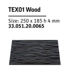 TEX01 Szilikon mintázó 250x186mm Wood