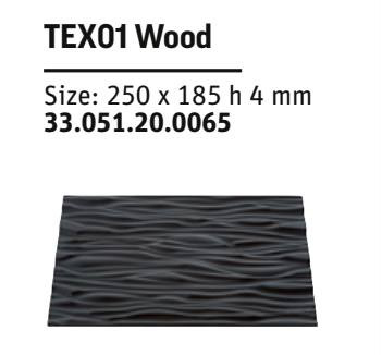 TEX01 Szilikon mintázó 250x186mm Wood