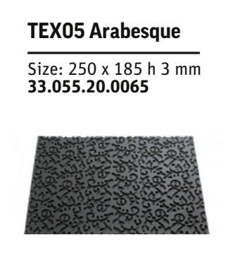 TEX05 Szilikon mintázó 250x186mm Arabesq