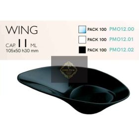 PMO12.02 Tálka íves fekete 100db/cs