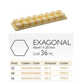 ED3 Mignon forma kitoló hexagon