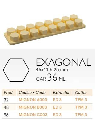 ED3 Mignon forma kitoló hexagon