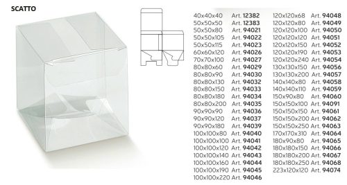 94041 Doboz átlátszó 100x100x100mm