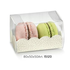 115596 Macaron doboz pelle bianco. astuccio+vasch 15120