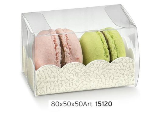 15596 Macaron doboz trasp. astuccio+vasch 15120