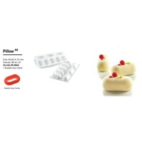 PILLOW80 Szilikon forma fehér 82x43x32mm SF165