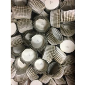 Kapszli kerek fehér aranycsíkos 30x18mm 2000db/# 6503