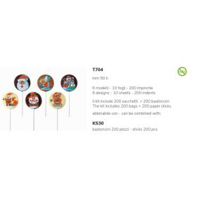 T704 Csokoládé nyalókaforma 50mm