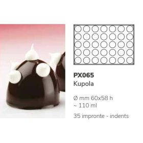 PX065 Szilikon forma 60x58mm 35db/forma Kupola