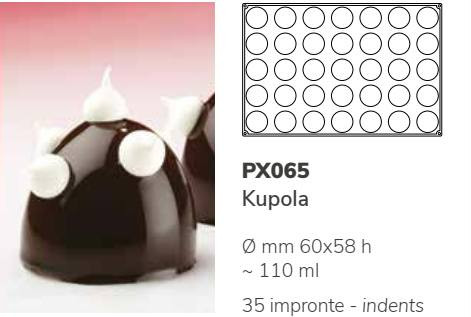 PX065 Szilikon forma 60x58mm 35db/forma Kupola