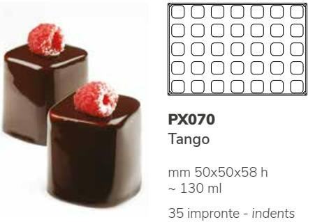 PX070 Szilikon forma 50x50x58mm 35db/forma Tango