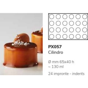 PX057 Szilikon forma 24db/f 65x40mm cilindro