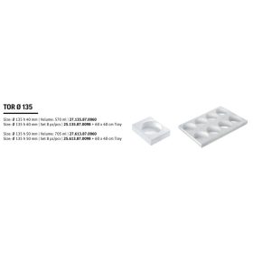 TOR135 H50/8 Szilikon forma fehér