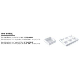 TOR160x160 H50/6 Szilikon forma fehér