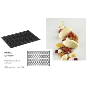PX071 Szilikon forma 32mlx49db/forma Quenelle