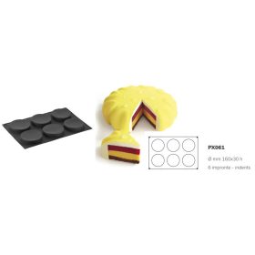 PX061 Szilikon forma 16x3cm 6db/forma disco