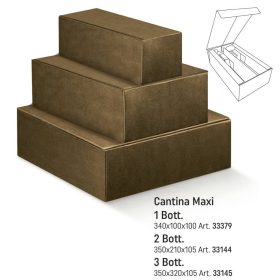 33144 Díszdoboz boros 2 részes cantina pelle marone