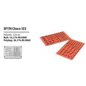 SF174 Szilikon forma CHOCO 123