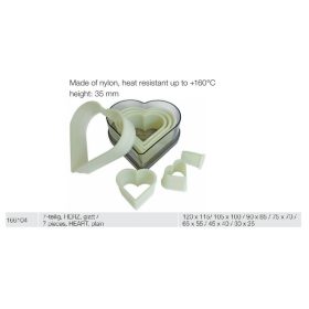 166104 Kiszúró készlet szív 7-részes