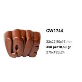 1744 Bonbon forma LOVE 10,5gr 33x22,5x16mm