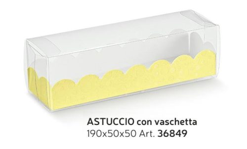 36849 Bonbon doboz sfere. astuccio+vasch sárga