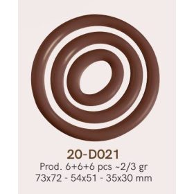 20-D021 Csokoládé sablon 18db/forma