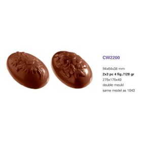 2200 Bonbon forma virágos tojás 128 gr 94x64x34 mm