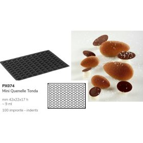 PX074 Szilikon forma 42x22x17mm 100db/f Mini Quenelle Tonda