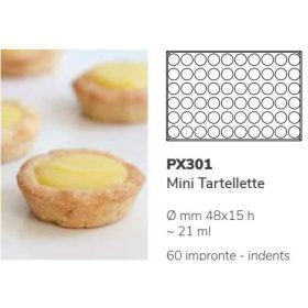PX301 Szilikon forma 48/36x15mm 60db/forma Mini Tartelette