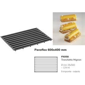 PX058 Szilikon forma 9db/forma 56x1,8cm insert