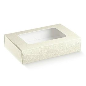 114773 Süteményes doboz PRATICA pelle bianco 240x160x50mm