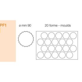 PF1 Kiszúró keret kerek hullámos 9cm