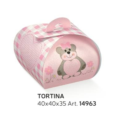 14963 Bonbon doboz 40x40x35mm tortina ted.bear lány