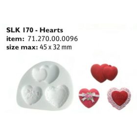 SLK170 Cukor és marcipán mintázó forma HEARTS